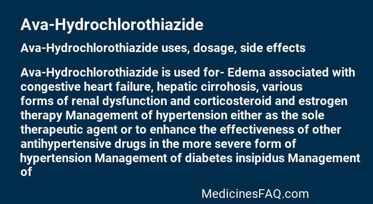 Ava-Hydrochlorothiazide