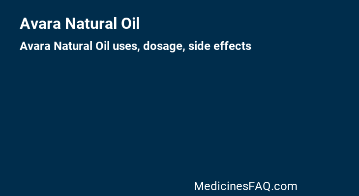 Avara Natural Oil