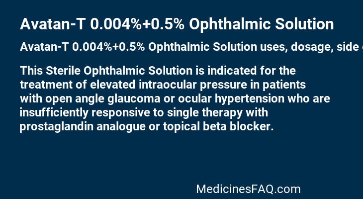 Avatan-T 0.004%+0.5% Ophthalmic Solution