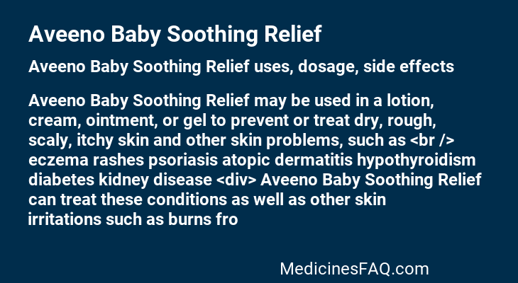 Aveeno Baby Soothing Relief