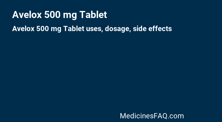 Avelox 500 mg Tablet