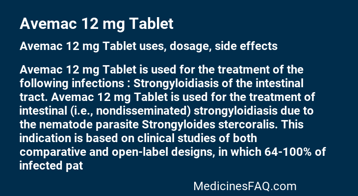 Avemac 12 mg Tablet