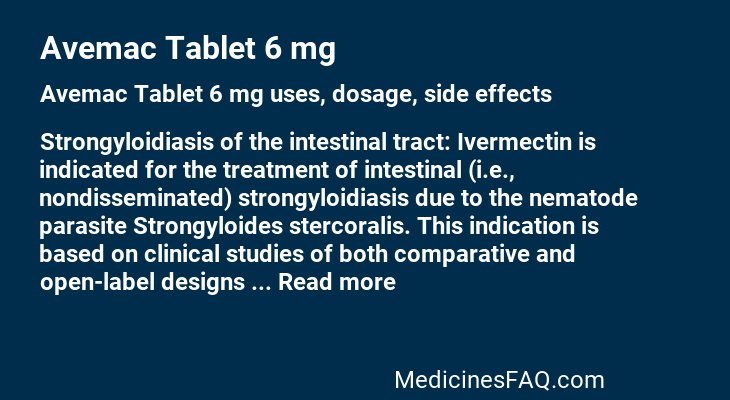 Avemac Tablet 6 mg