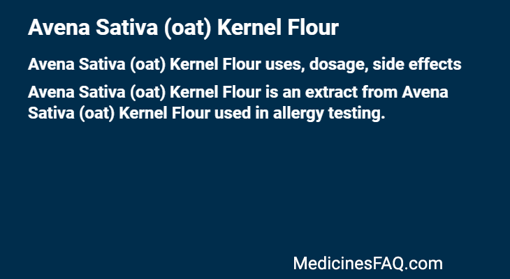 Avena Sativa (oat) Kernel Flour