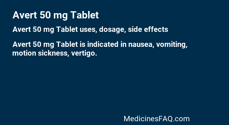 Avert 50 mg Tablet