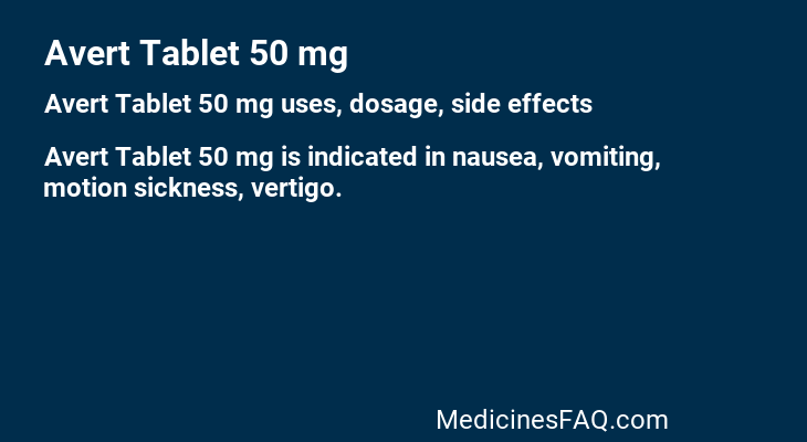 Avert Tablet 50 mg