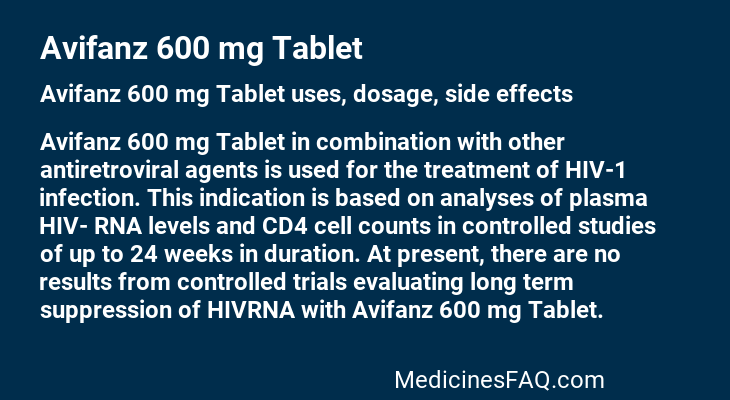 Avifanz 600 mg Tablet