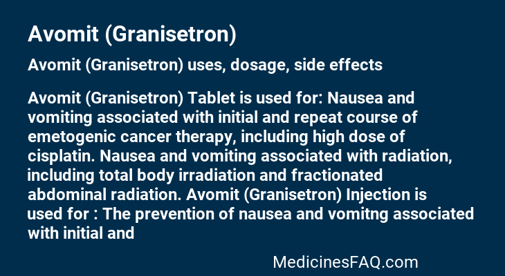 Avomit (Granisetron)