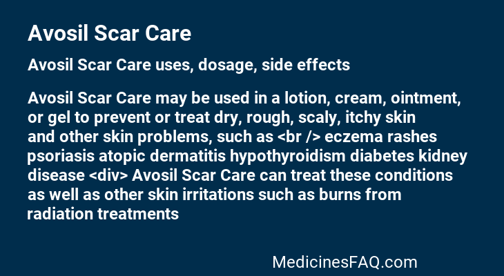 Avosil Scar Care