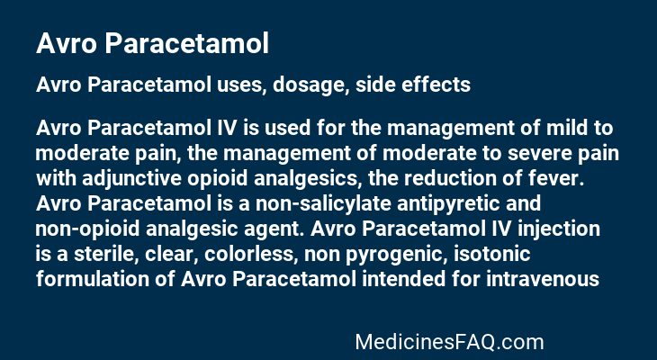 Avro Paracetamol