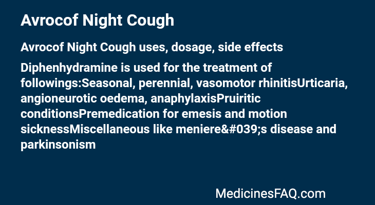 Avrocof Night Cough