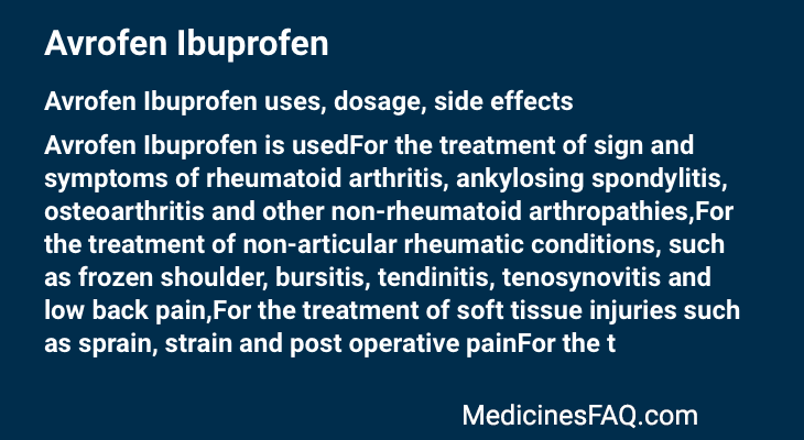 Avrofen Ibuprofen
