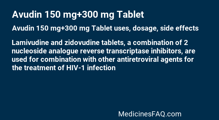 Avudin 150 mg+300 mg Tablet