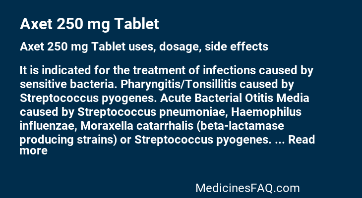 Axet 250 mg Tablet