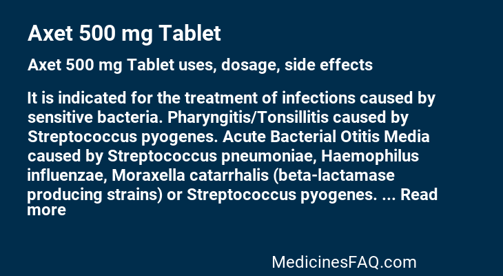 Axet 500 mg Tablet