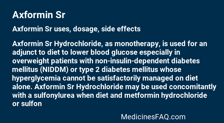 Axformin Sr