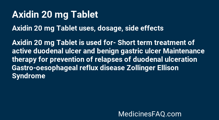 Axidin 20 mg Tablet