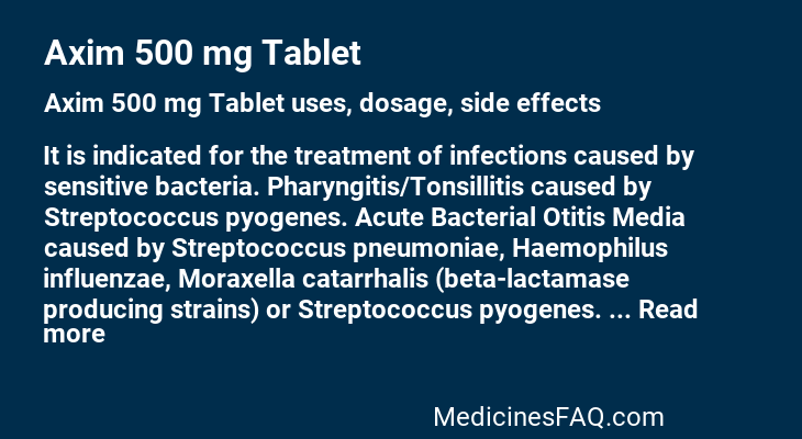 Axim 500 mg Tablet