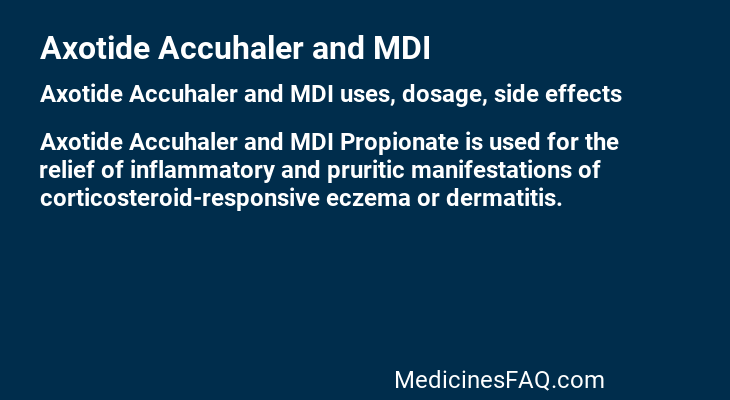 Axotide Accuhaler and MDI