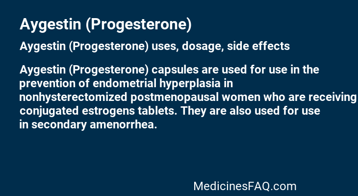 Aygestin (Progesterone)