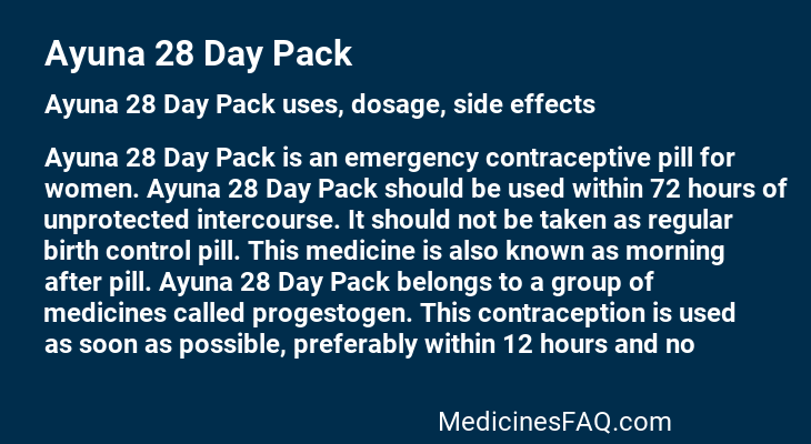 Ayuna 28 Day Pack