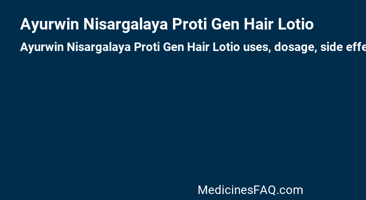 Ayurwin Nisargalaya Proti Gen Hair Lotio