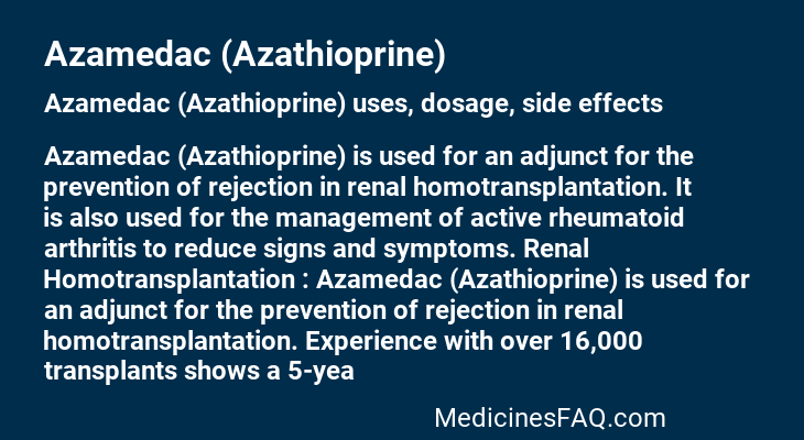 Azamedac (Azathioprine)