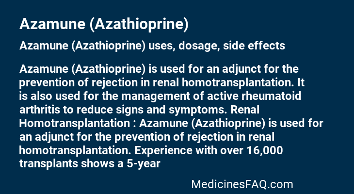 Azamune (Azathioprine)