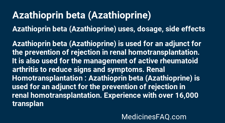 Azathioprin beta (Azathioprine)