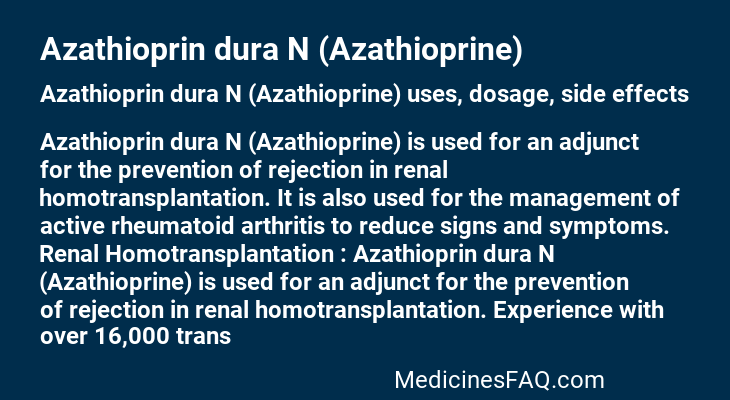 Azathioprin dura N (Azathioprine)