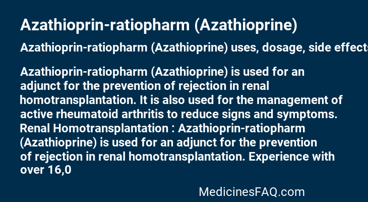 Azathioprin-ratiopharm (Azathioprine)