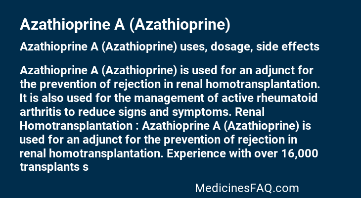 Azathioprine A (Azathioprine)