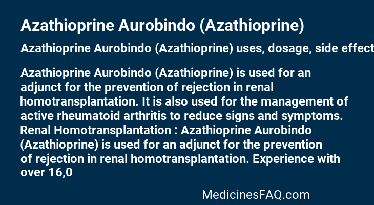 Azathioprine Aurobindo (Azathioprine)