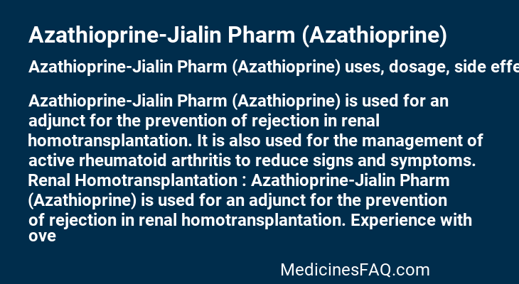 Azathioprine-Jialin Pharm (Azathioprine)