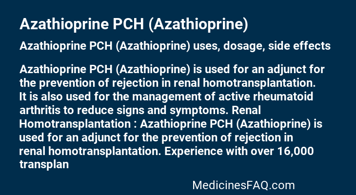 Azathioprine PCH (Azathioprine)