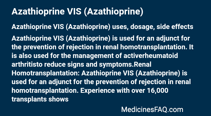 Azathioprine VIS (Azathioprine)