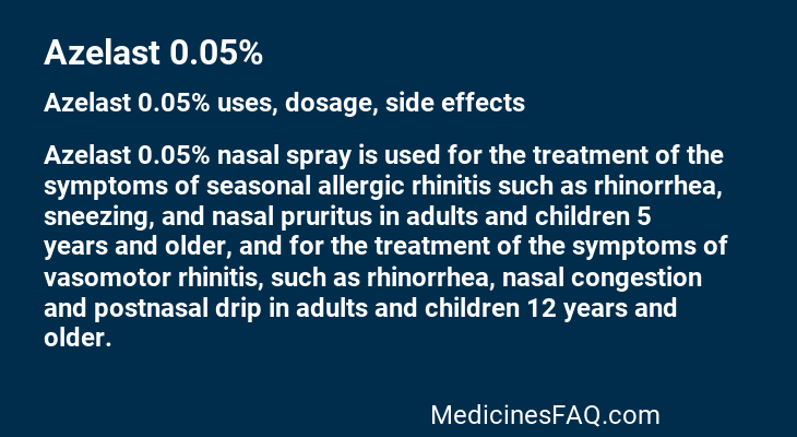 Azelast 0.05%