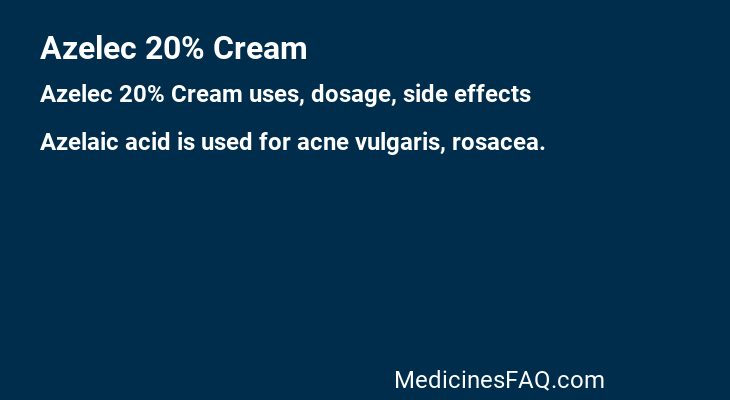 Azelec 20% Cream