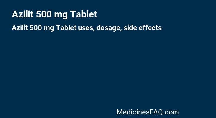 Azilit 500 mg Tablet