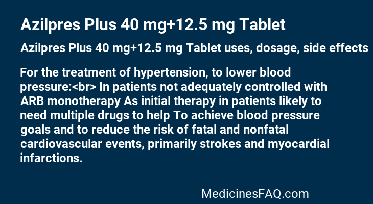 Azilpres Plus 40 mg+12.5 mg Tablet