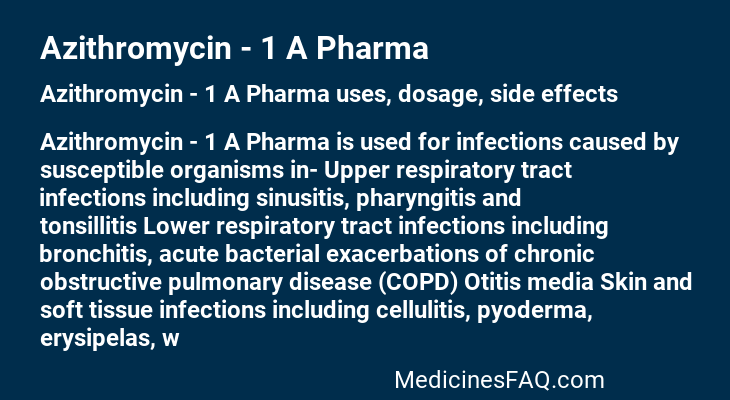 Azithromycin - 1 A Pharma