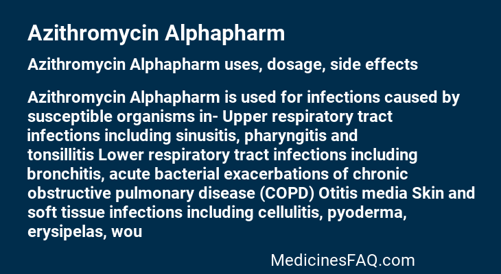 Azithromycin Alphapharm