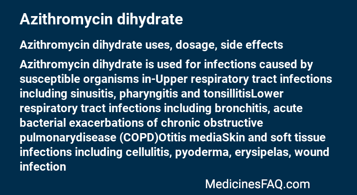 Azithromycin dihydrate