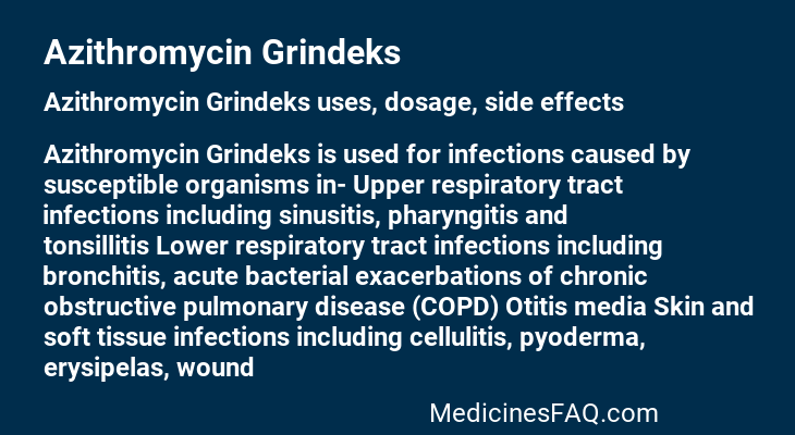 Azithromycin Grindeks