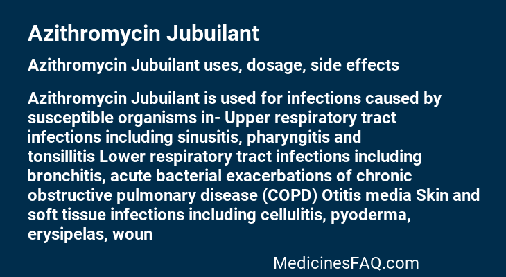 Azithromycin Jubuilant