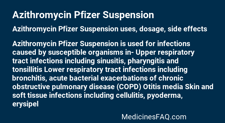 Azithromycin Pfizer Suspension