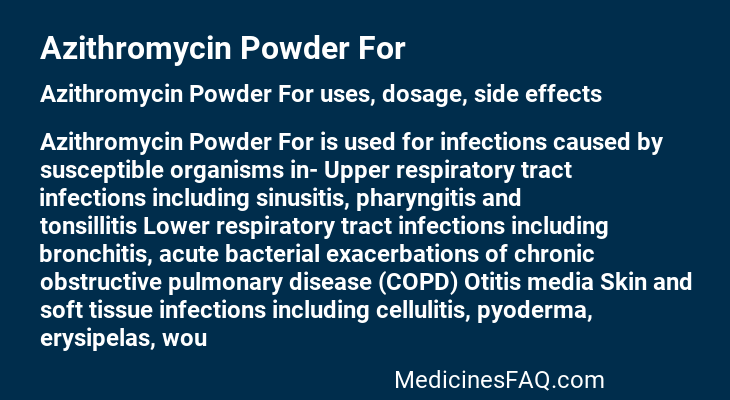 Azithromycin Powder For