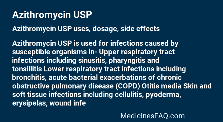 Azithromycin USP