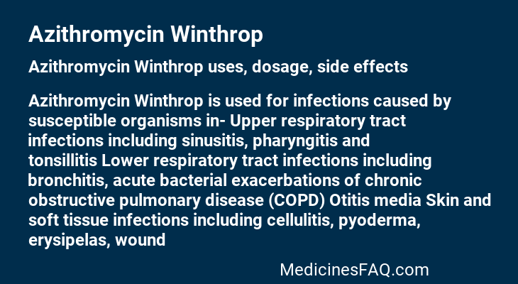 Azithromycin Winthrop