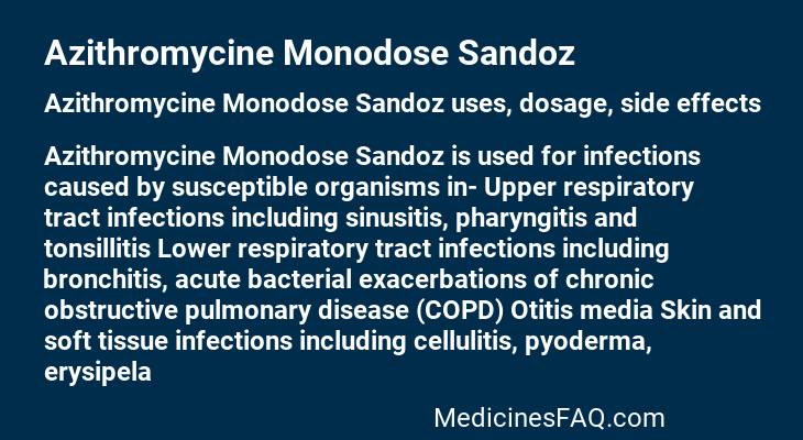 Azithromycine Monodose Sandoz